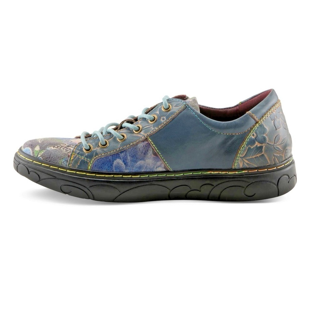 L'Artiste by Spring Step Size 39 US 8.5 Danli-Bloom Sneakers Blue Multi Leather